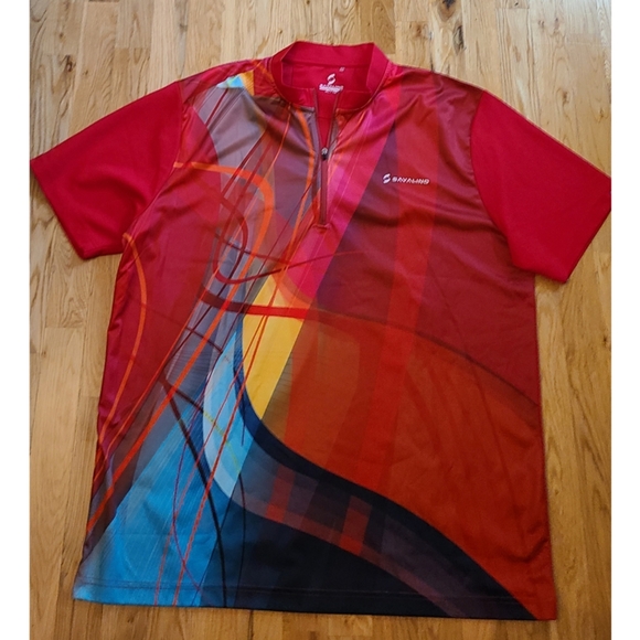 New Savalino ADLER BOWLING JERSEY RED Size XL - Picture 2 of 12